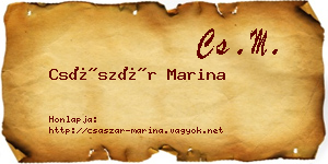 Császár Marina névjegykártya